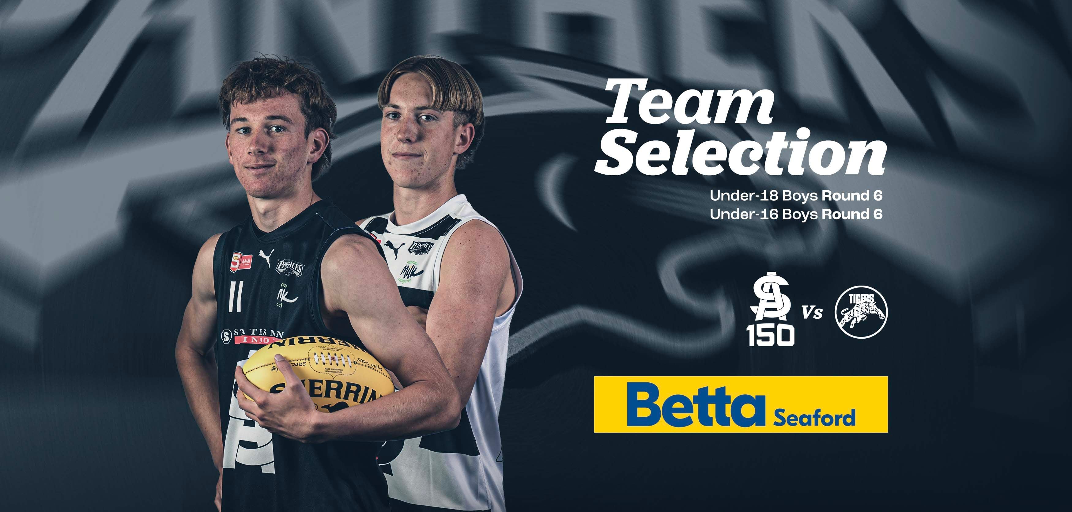 BETTA Team Selection: Juniors Round 6 v Glenelg BETTA Team Selection: Juniors Round 6 v Glenelg